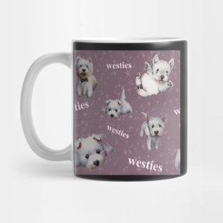 Westies mom purple pattern Mug